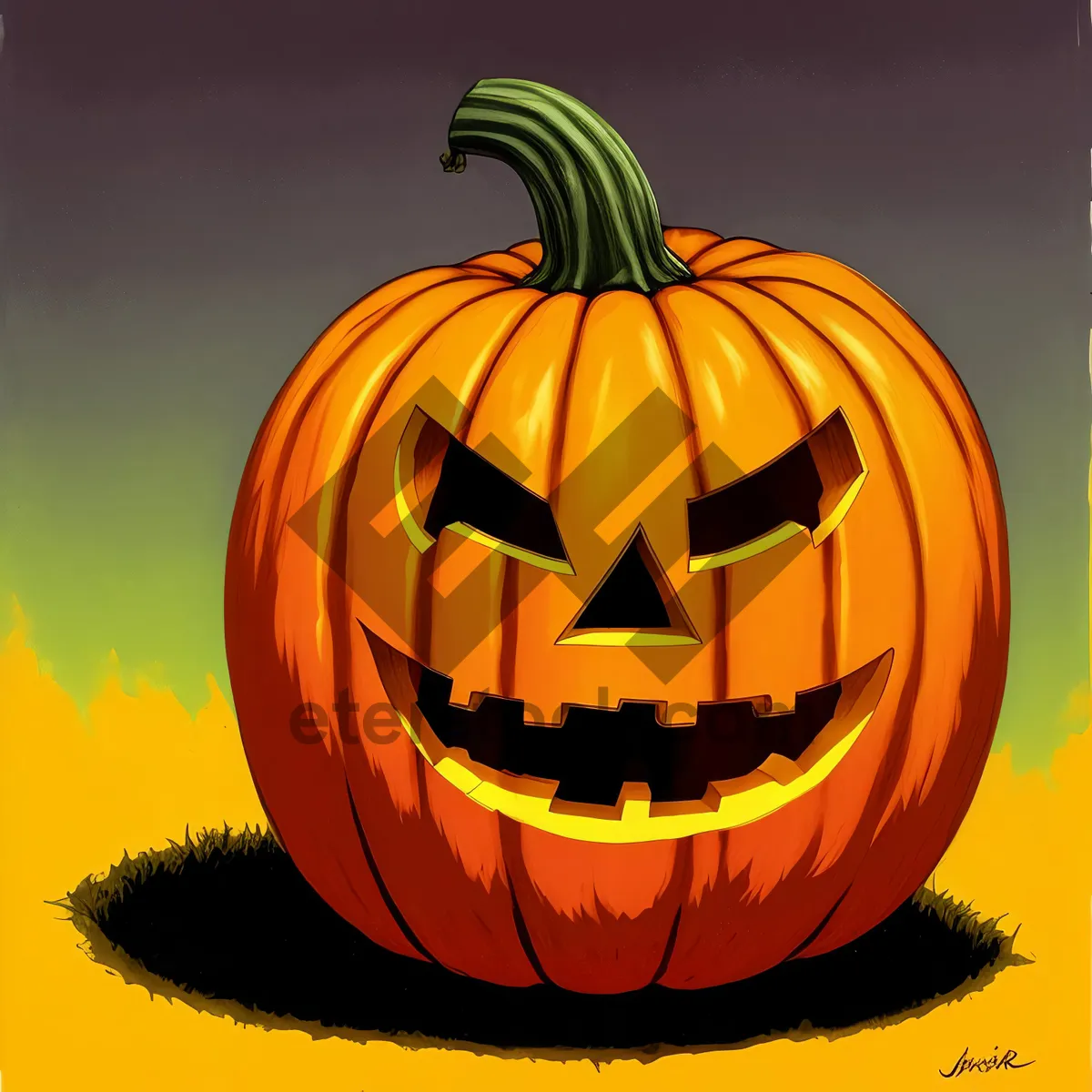 Picture of Spooky Fall Jack-O-Lantern Face