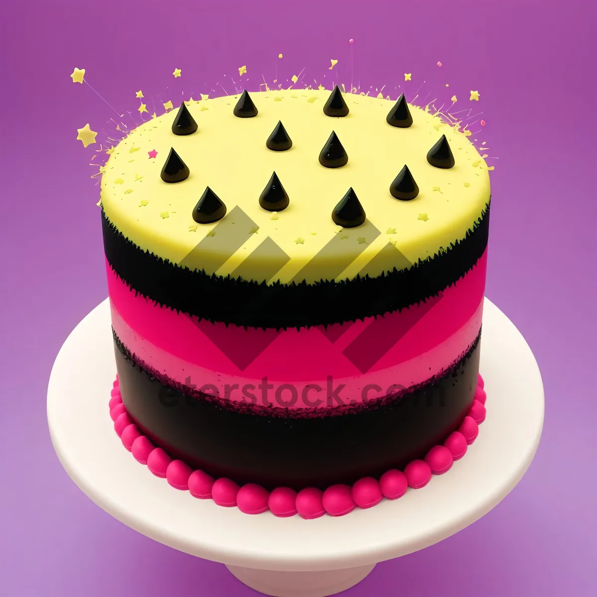 Picture of Polka Dot Chocolate Cupcake with Icing and Decoration