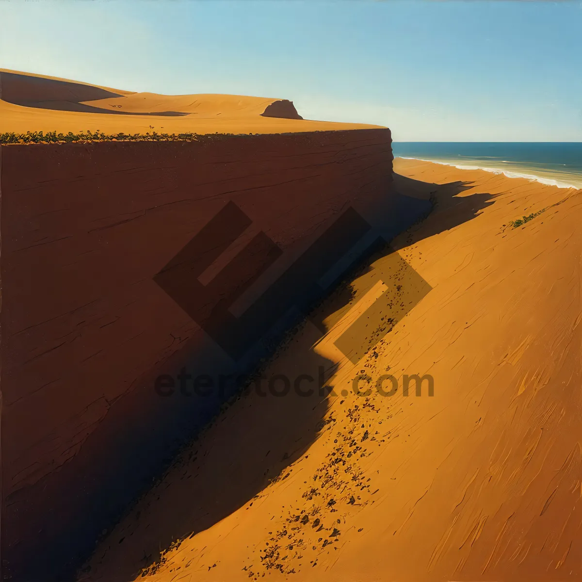 Picture of Morocco's Sandy Dunes Under Scorching Sun