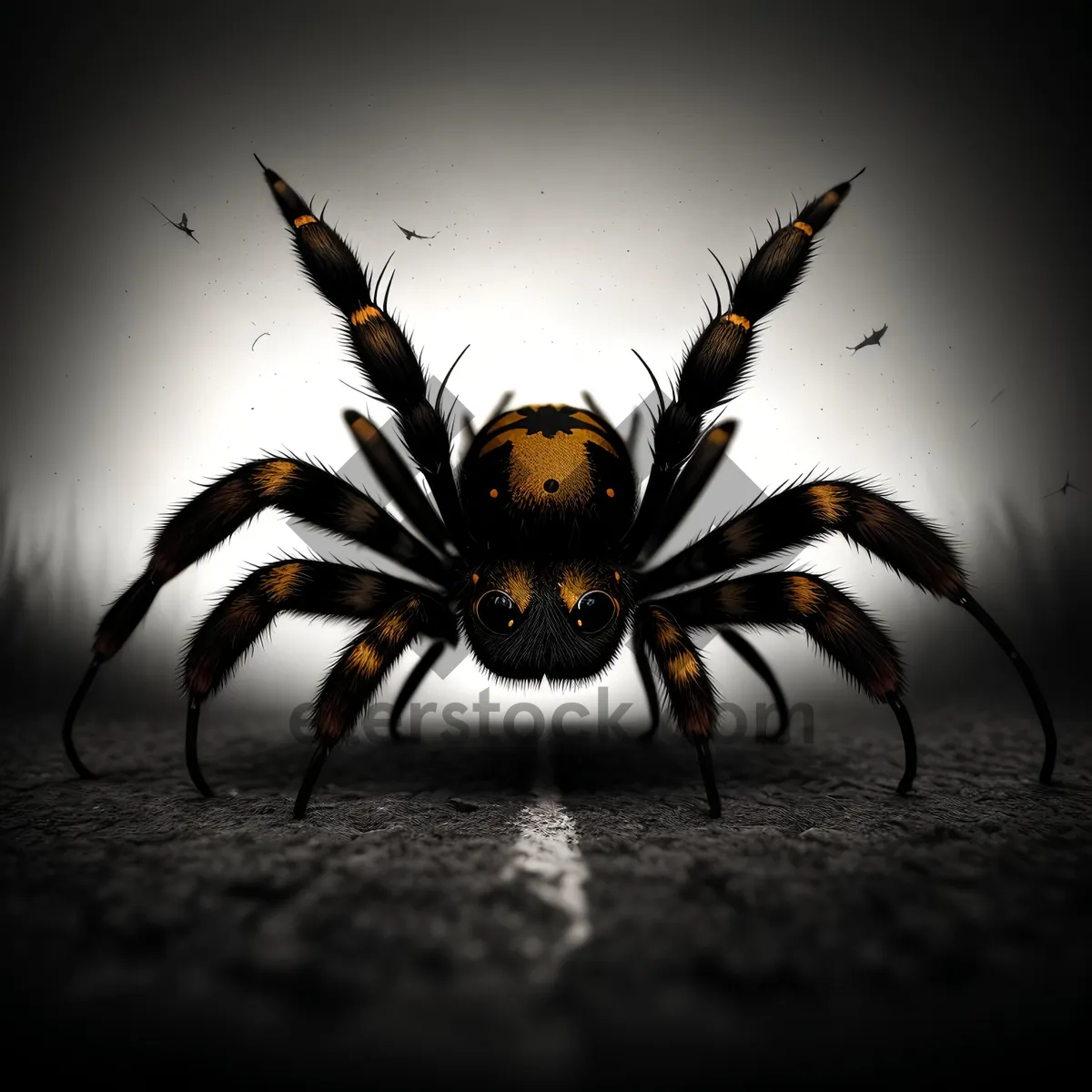 Picture of Wild Barn Spider - Arachnid Arthropod Invertebrate Image