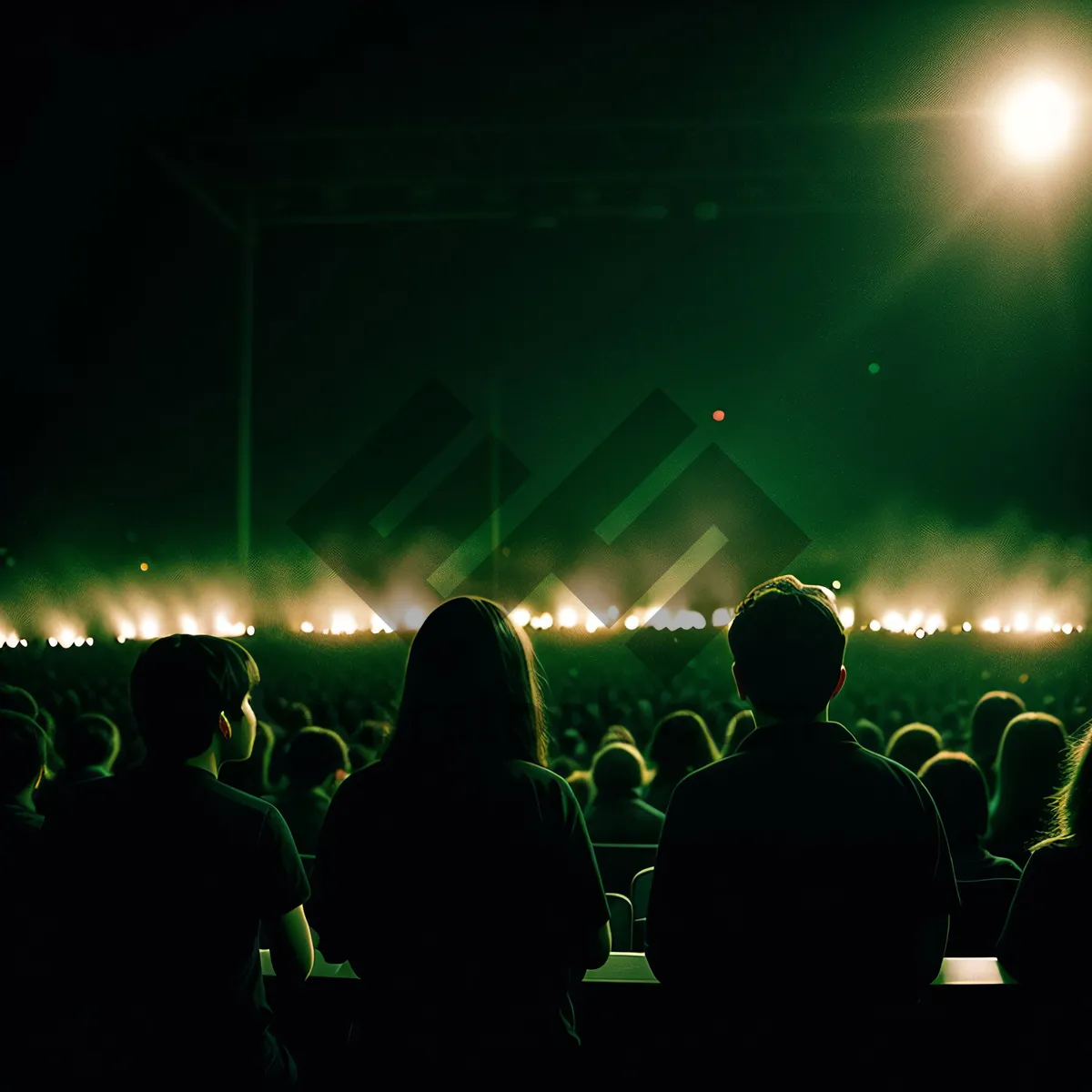 Picture of Nighttime Concert Lights on Stage