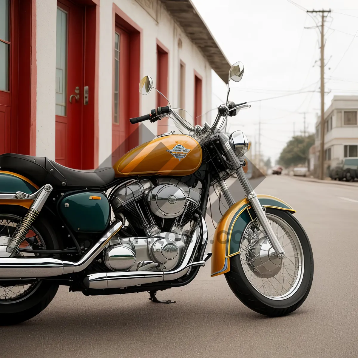 Picture of Speedy Motorcycle on Open Road