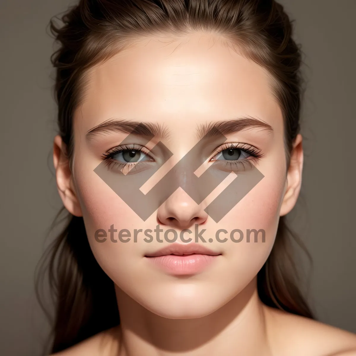 Picture of Radiant Beauty: Closeup of Attractive Model's Flawless Skin