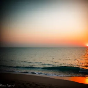 Tranquil Twilight over Tropical Island Paradise