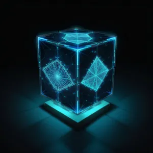 Black Glass Fractal Design Technology Graphic