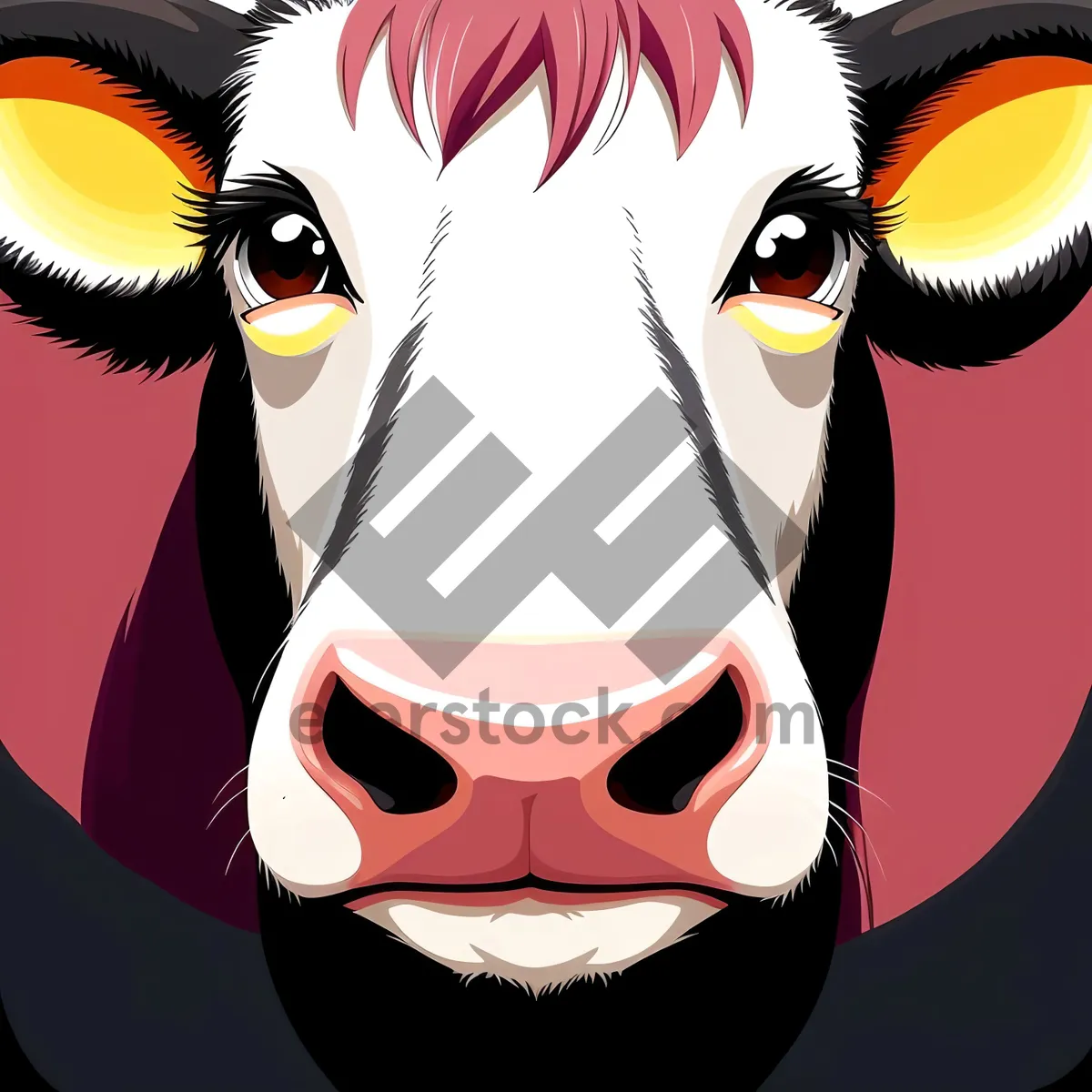 Picture of Artistic Cartoon Mask Disguise Portrait with Colorful Attire