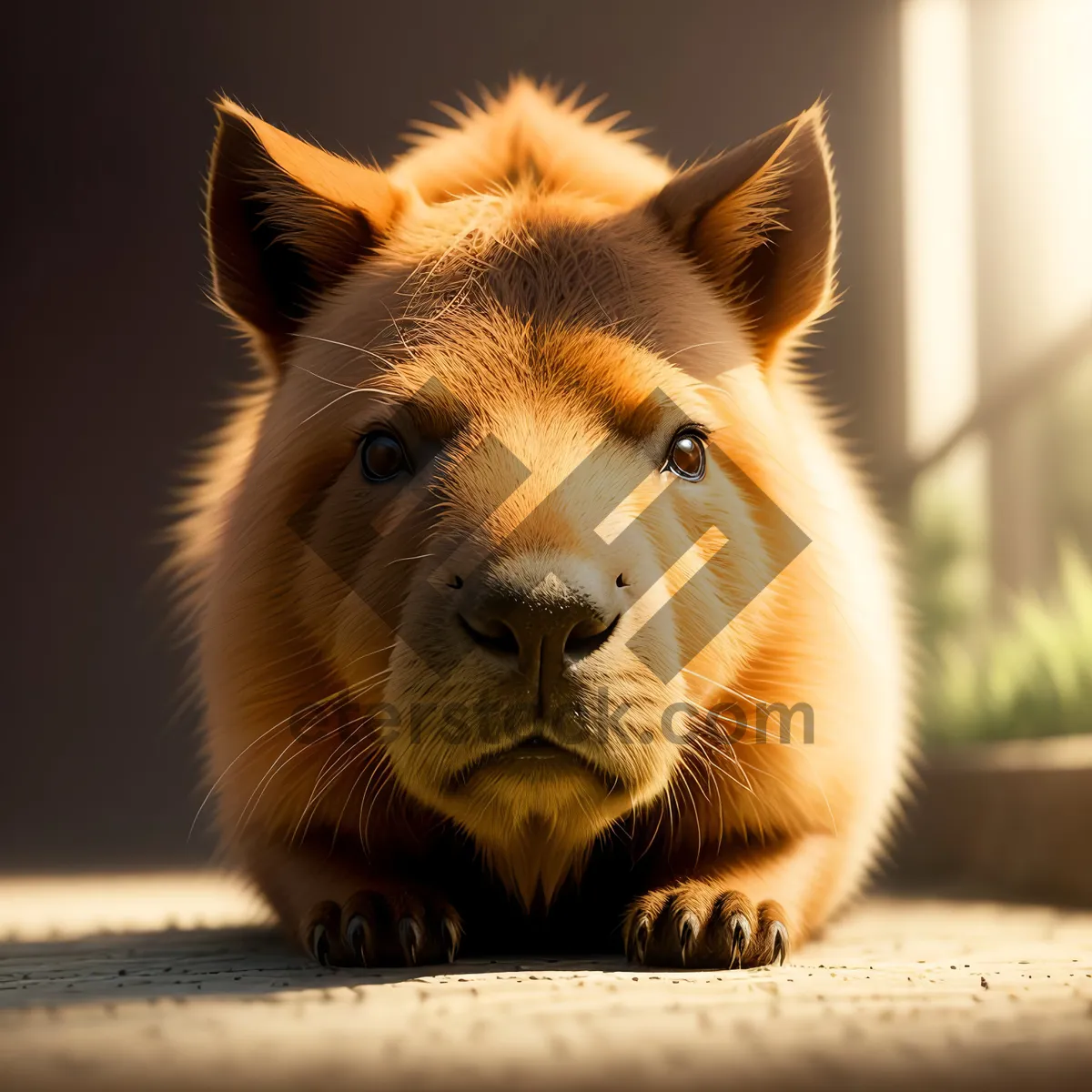 Picture of Furry Fluffball - Adorable Squirrel with Whiskers