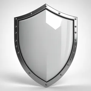 Glossy Shield Icon Emblem Design