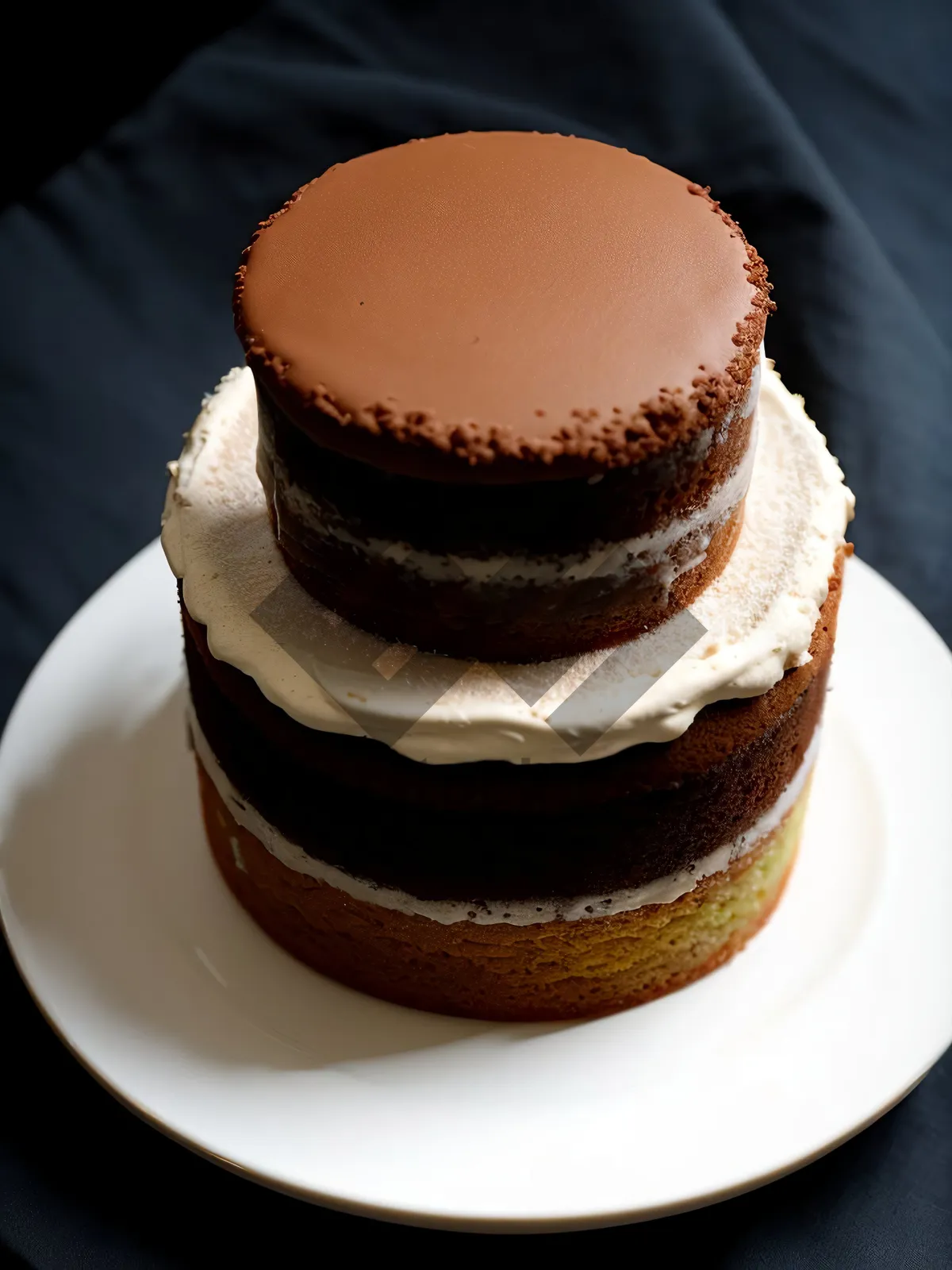 Picture of Dessert Delight: Heavenly Chocolate Cake with Creamy Ice Cream and Delicious Sauce