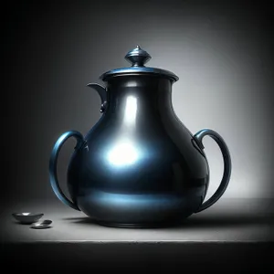 Ceramic Teapot with Handle, Traditional Design