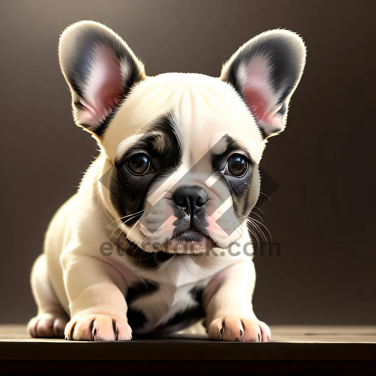 Picture of Captivating Studio Portrait of an Adorable Bulldog Puppy