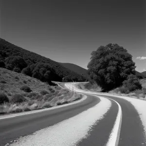 Speeding through the Scenic Mountain Landscape