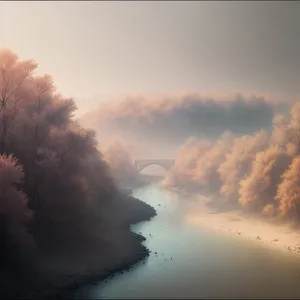 Vibrant Sunset Sky Over Calm Waters
