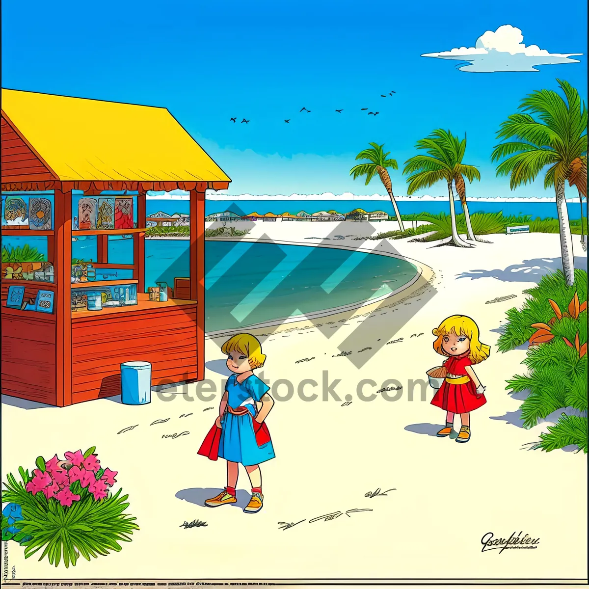 Picture of Tropical Paradise: Beachfront Bliss