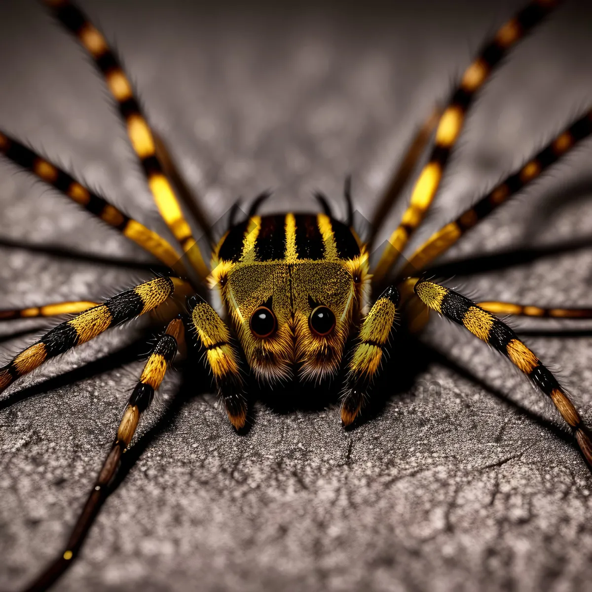 Picture of Black and Gold Garden Spider Close-Up