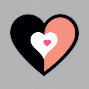 Valentine's Love Icon: Heart-shaped Graphic Design