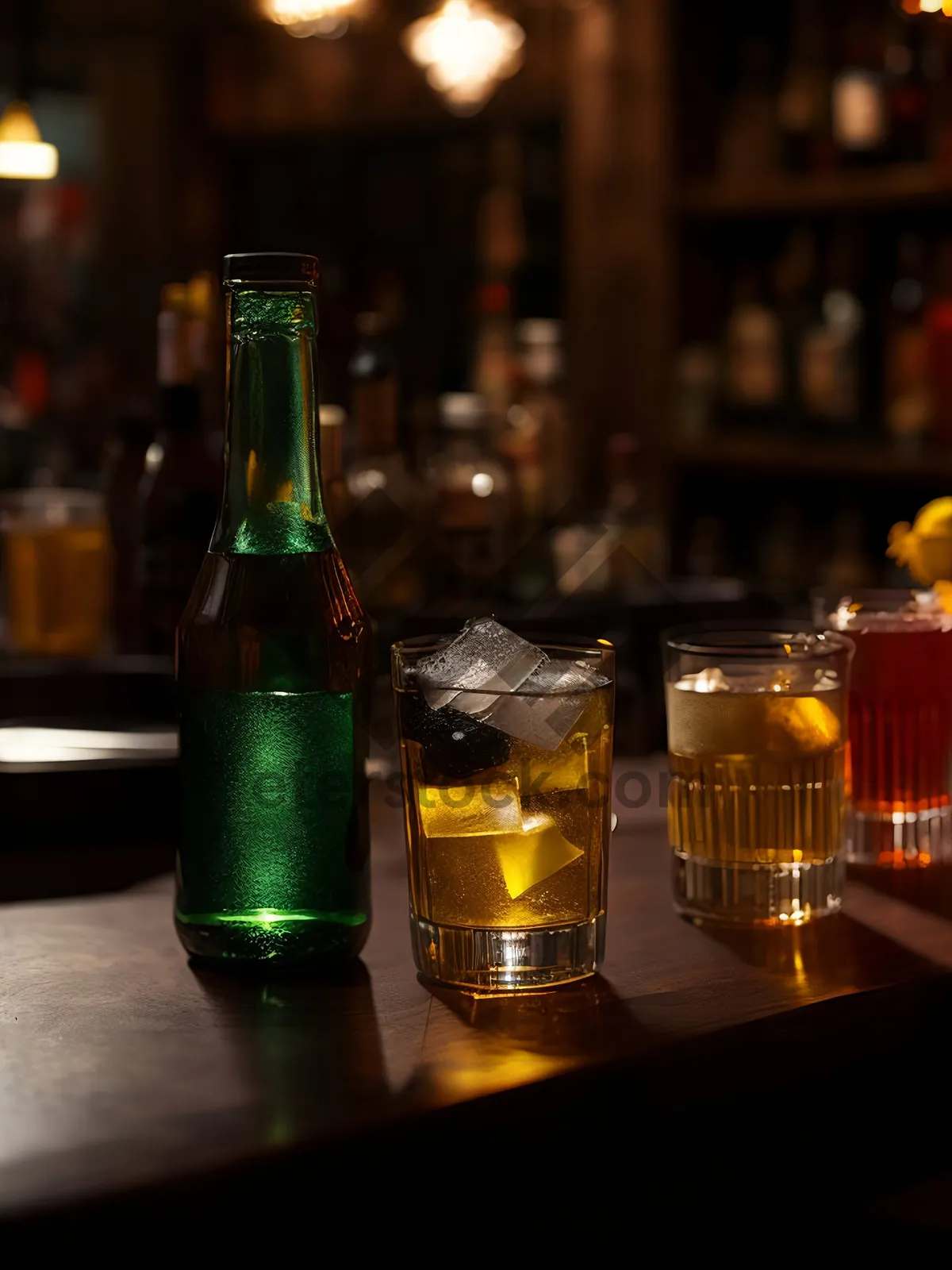 Picture of Golden Celebration: Cold Beer in Frosted Glass