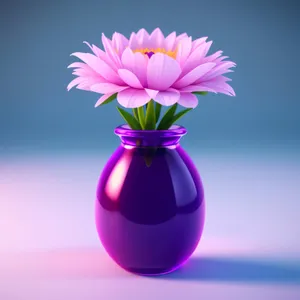 Lotus Icon Set: Pink Flower Shiny Design