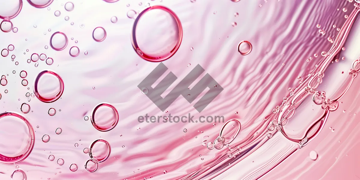 Picture of Graphic Floral Pattern with Water and Bubbles