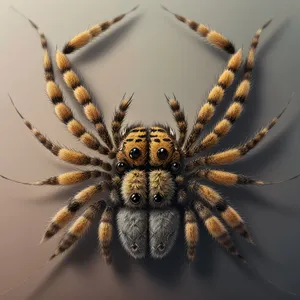 Crawling Arachnid: Spider in Garden