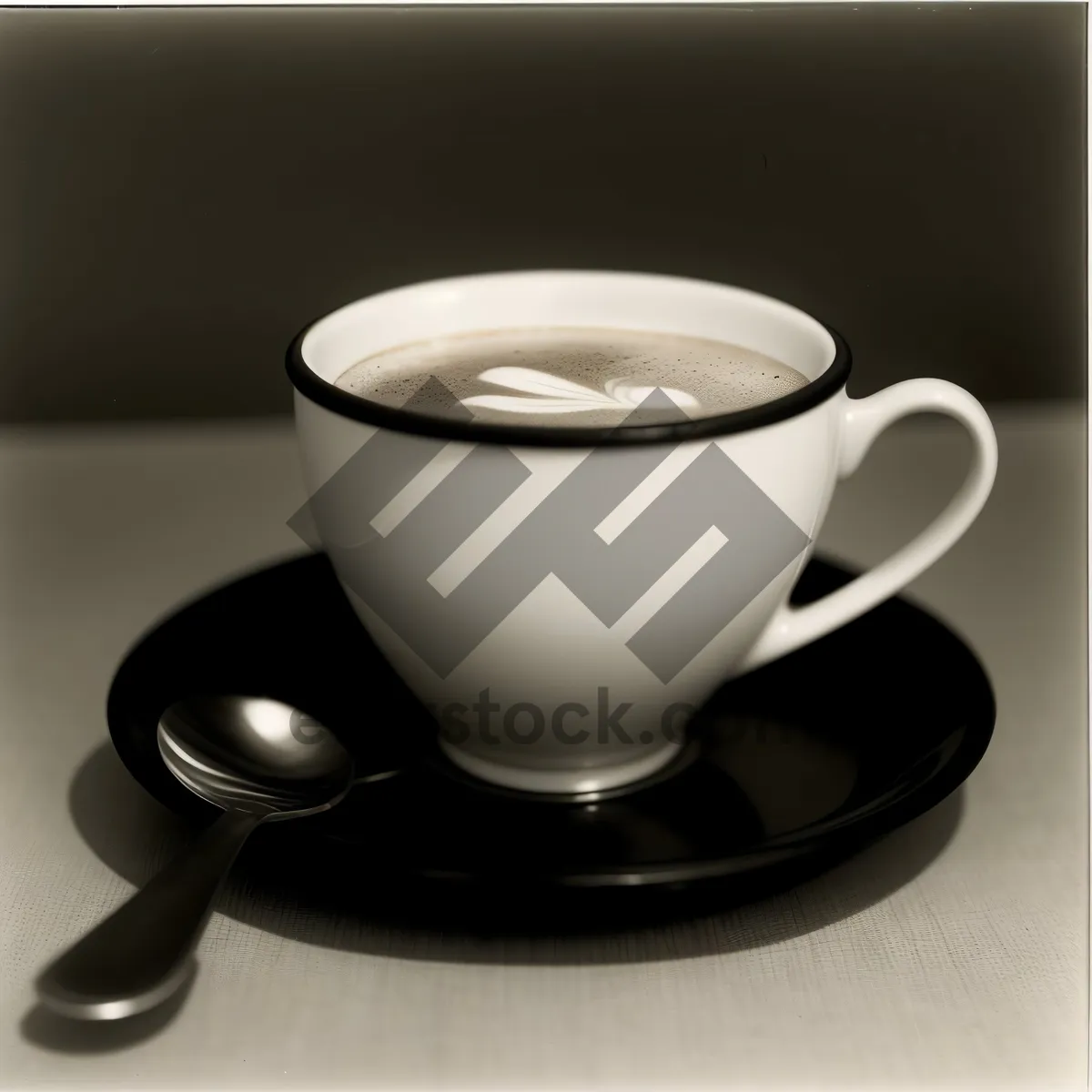 Picture of Dark Morning Hot Cup of Aromatic Coffee