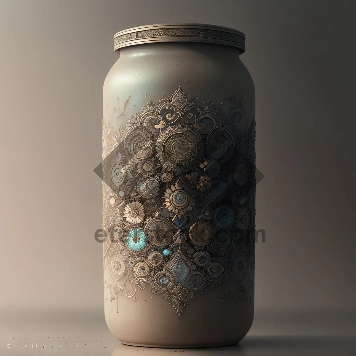 Picture of Glass jar filled with liquid for refreshing drink