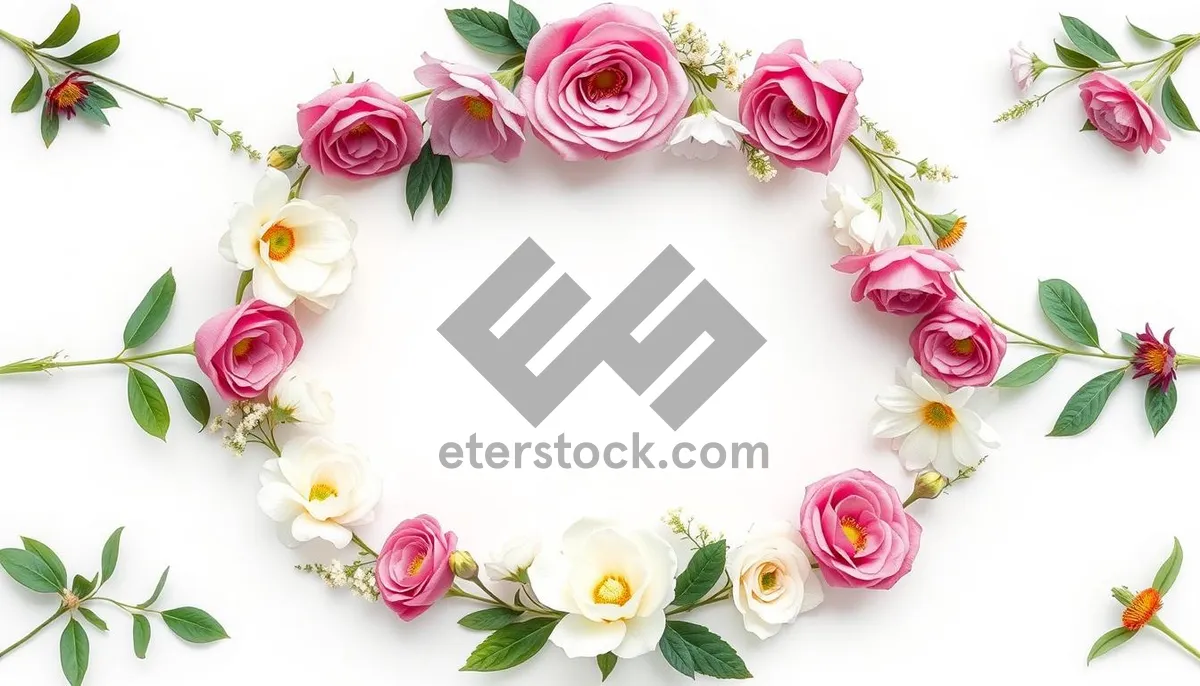 Picture of Floral Pattern Frame with Curves, Swirls, and Roses