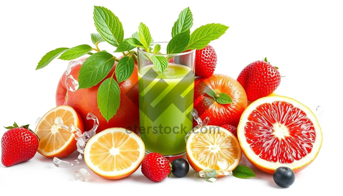 Picture of Refreshing Tropical Citrus Berry Lemonade Drink.