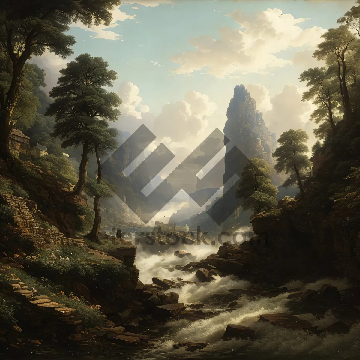 Picture of Serene Alpine Landscape.