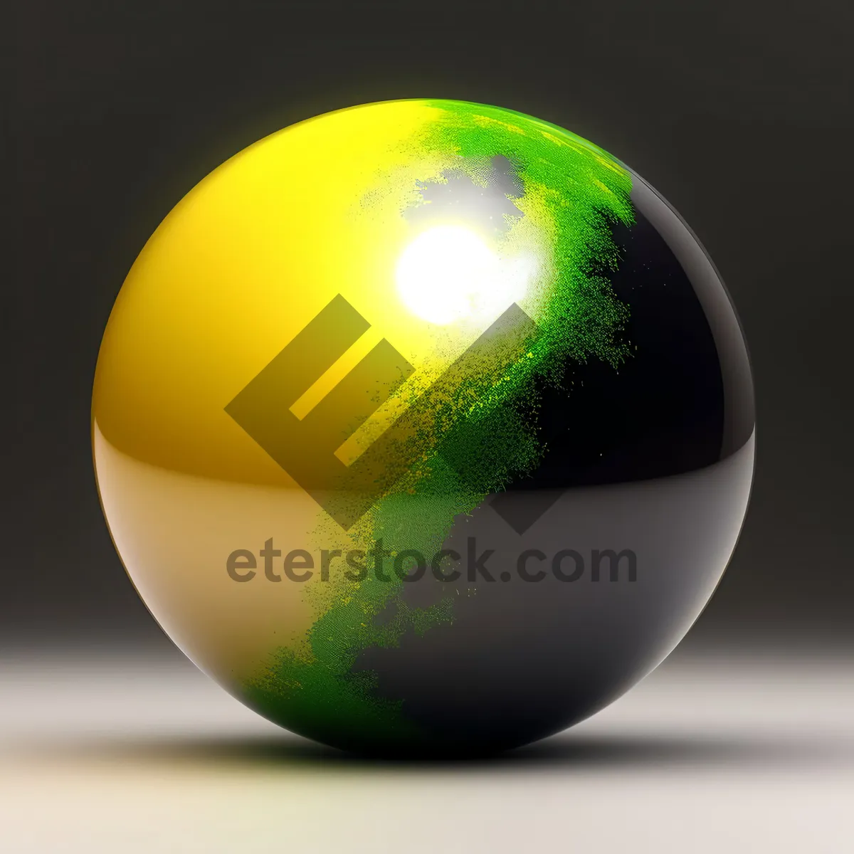 Picture of Shiny Earth Globe Design with Reflection