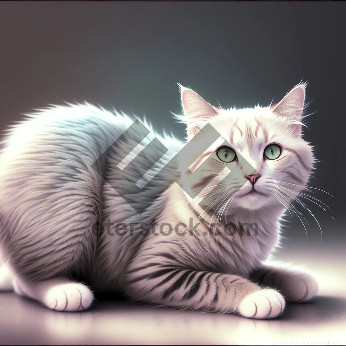Picture of Curious Kitty with Adorable Whiskers