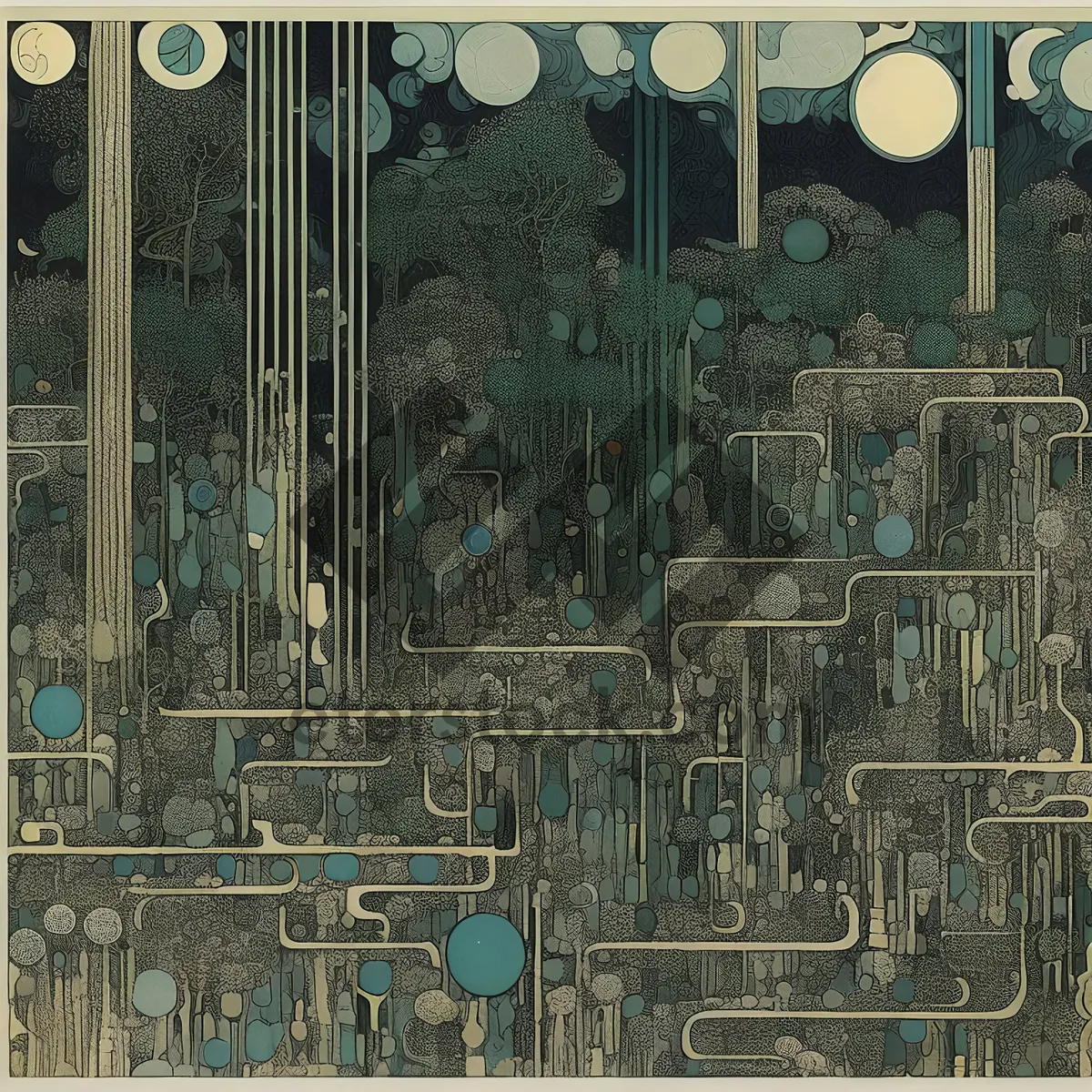 Picture of Digital Circuit Board Technology with Chip