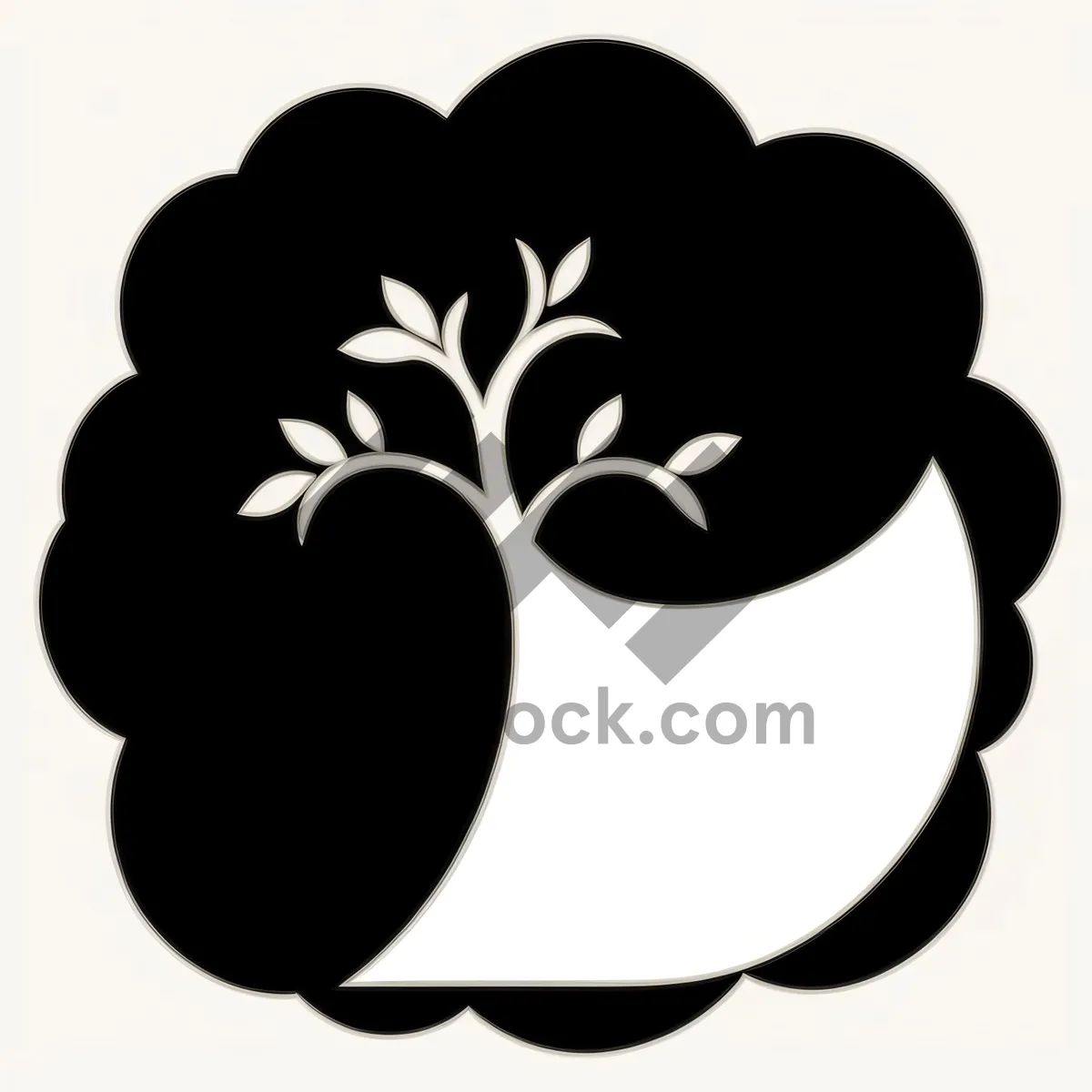 Picture of Graphic Art Design Symbol - Black Silhouette Cartoon Icon Pattern