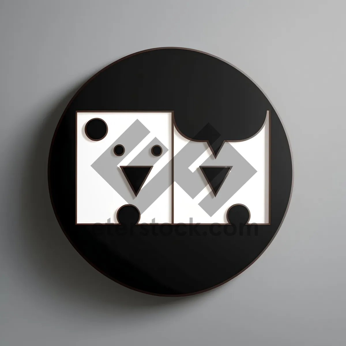 Picture of Poisonous Metallic Button Icon - Modern Round Design