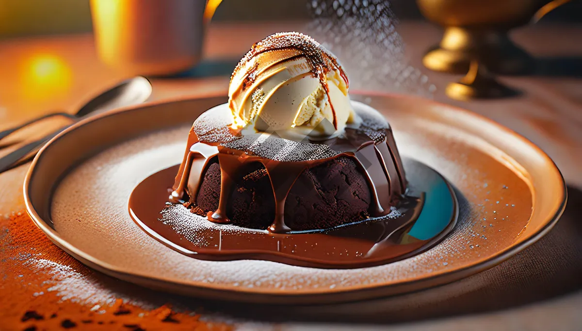 Picture of Delicious Chocolate Cake with Coffee Sauce