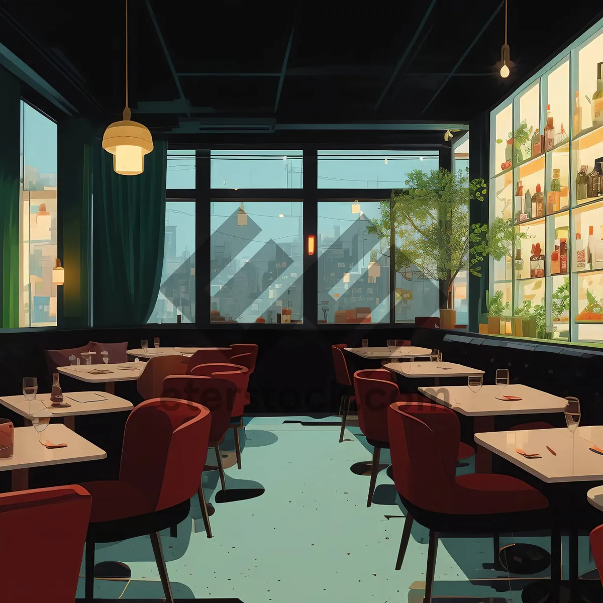 Picture of Modern luxury dining room interior design