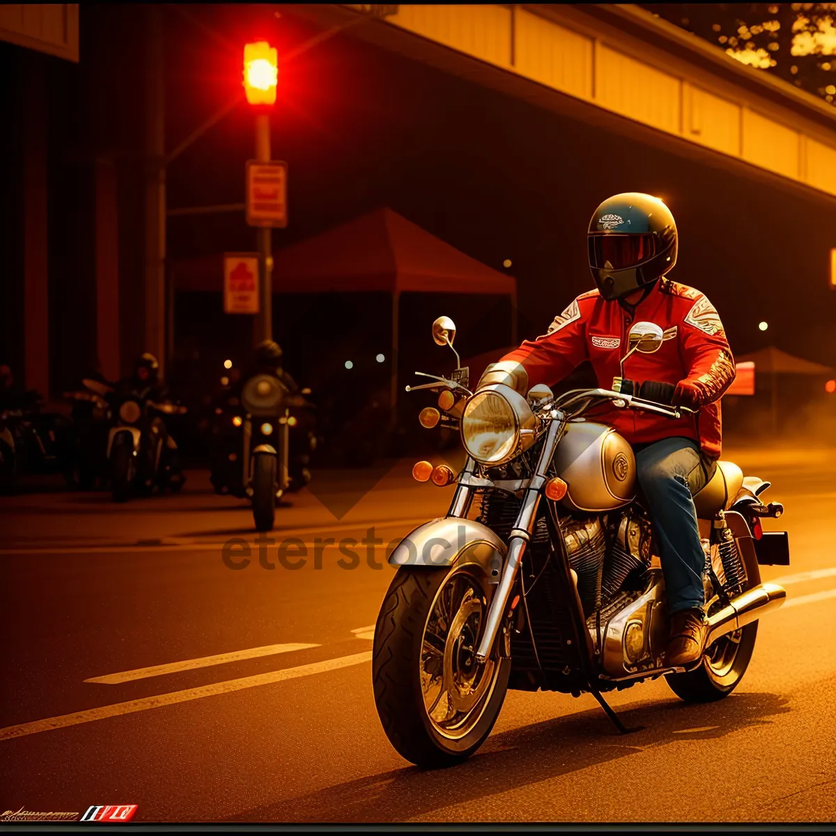 Picture of Speedy Biker on Open Road