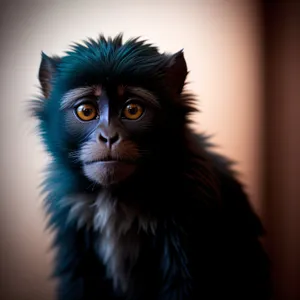 Adorable Kitty with Furry Black Hair and Captivating Eyes