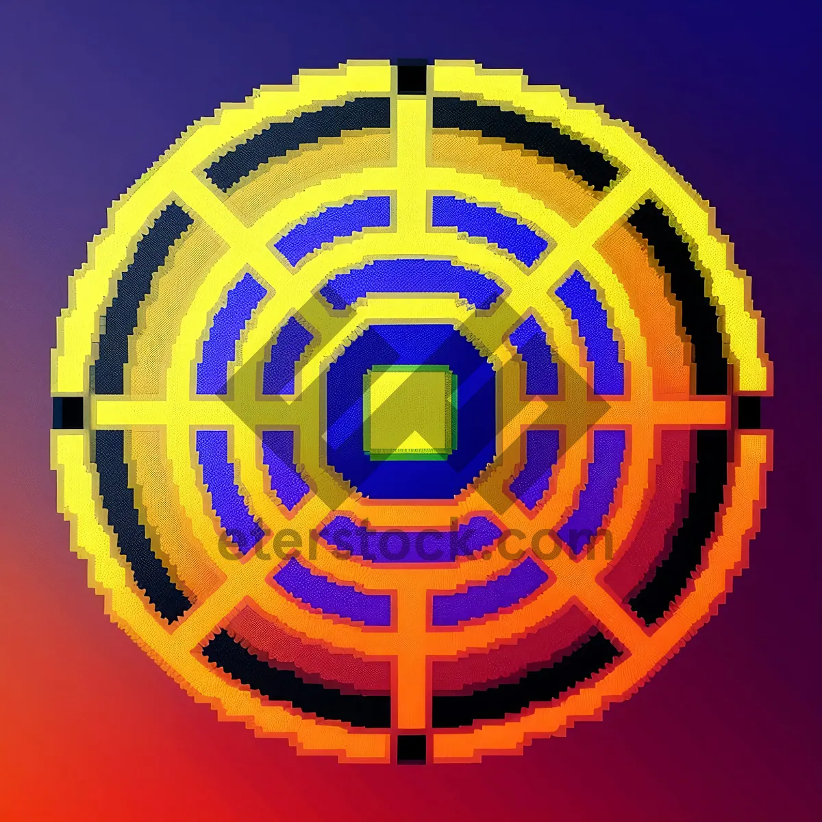 Picture of Abstract 3D Labyrinth Maze Geometry Symbol