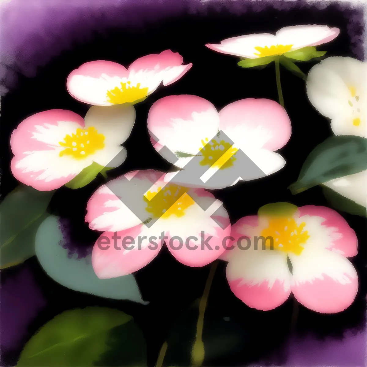 Picture of Pink Begonia Floral Bouquet - Spring Spa Decoration
