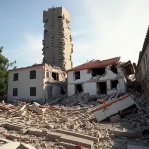 Ancient Shipwreck Tower Overlooking Historic City.