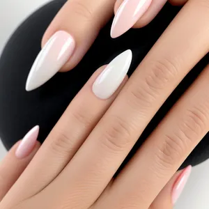 Manicured hands showcasing elegant nail art.