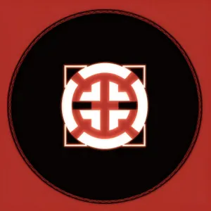 Glossy Fire Station Icon on Round Button