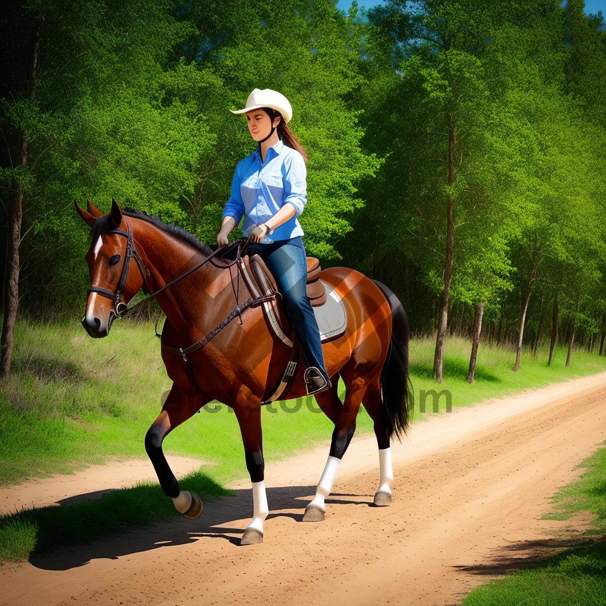 Picture of Graceful equine athlete in a meadow