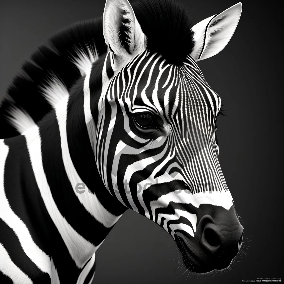 Picture of Striped Equine Beauty in Wildlife Safari