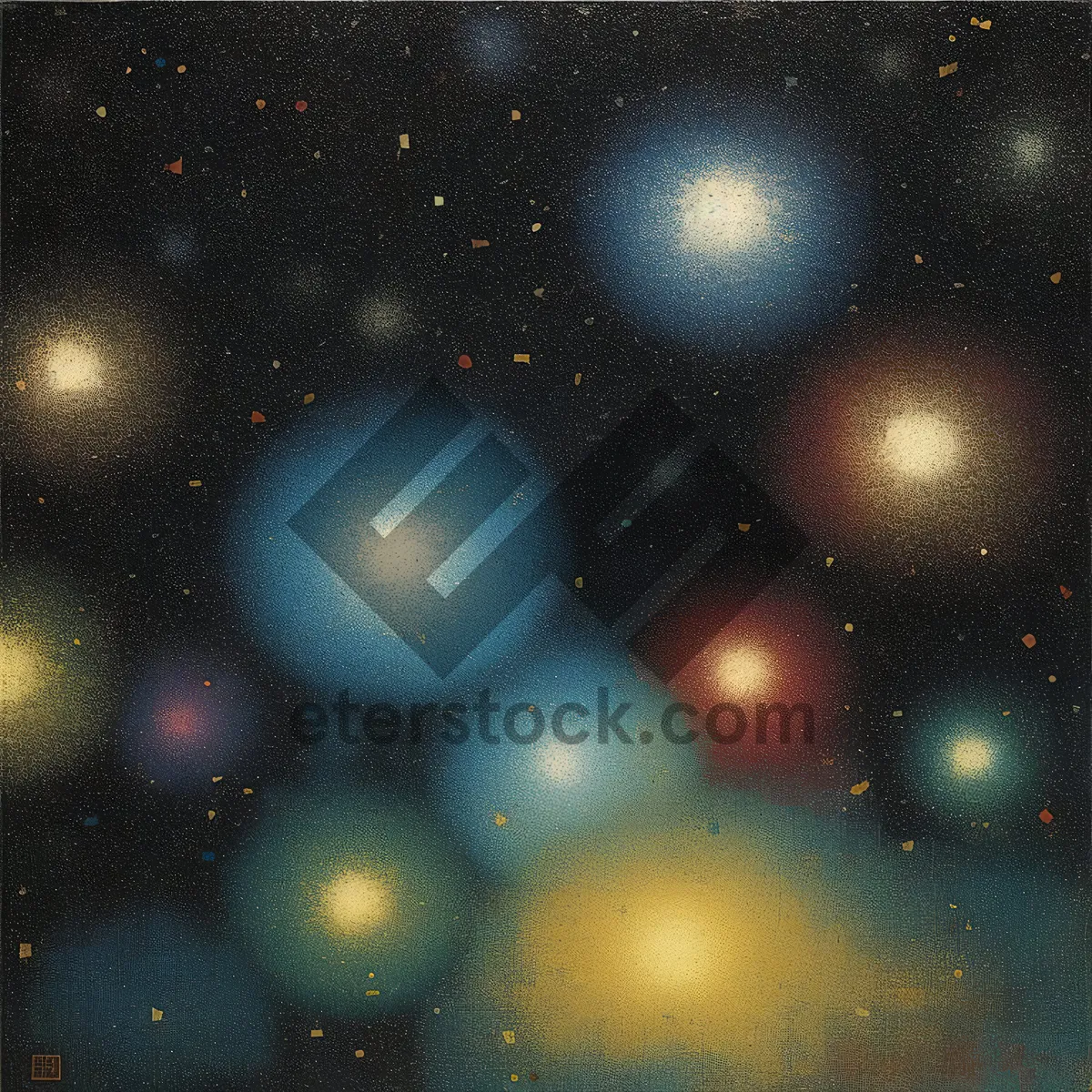 Picture of Dark Space Fantasy Sky with Bright Stars