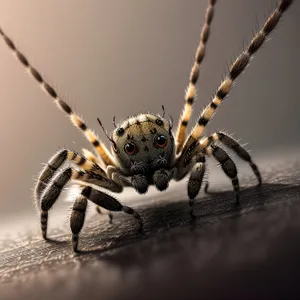 Creepy Garden Spider - Arachnid Arthropod Wildlife Image