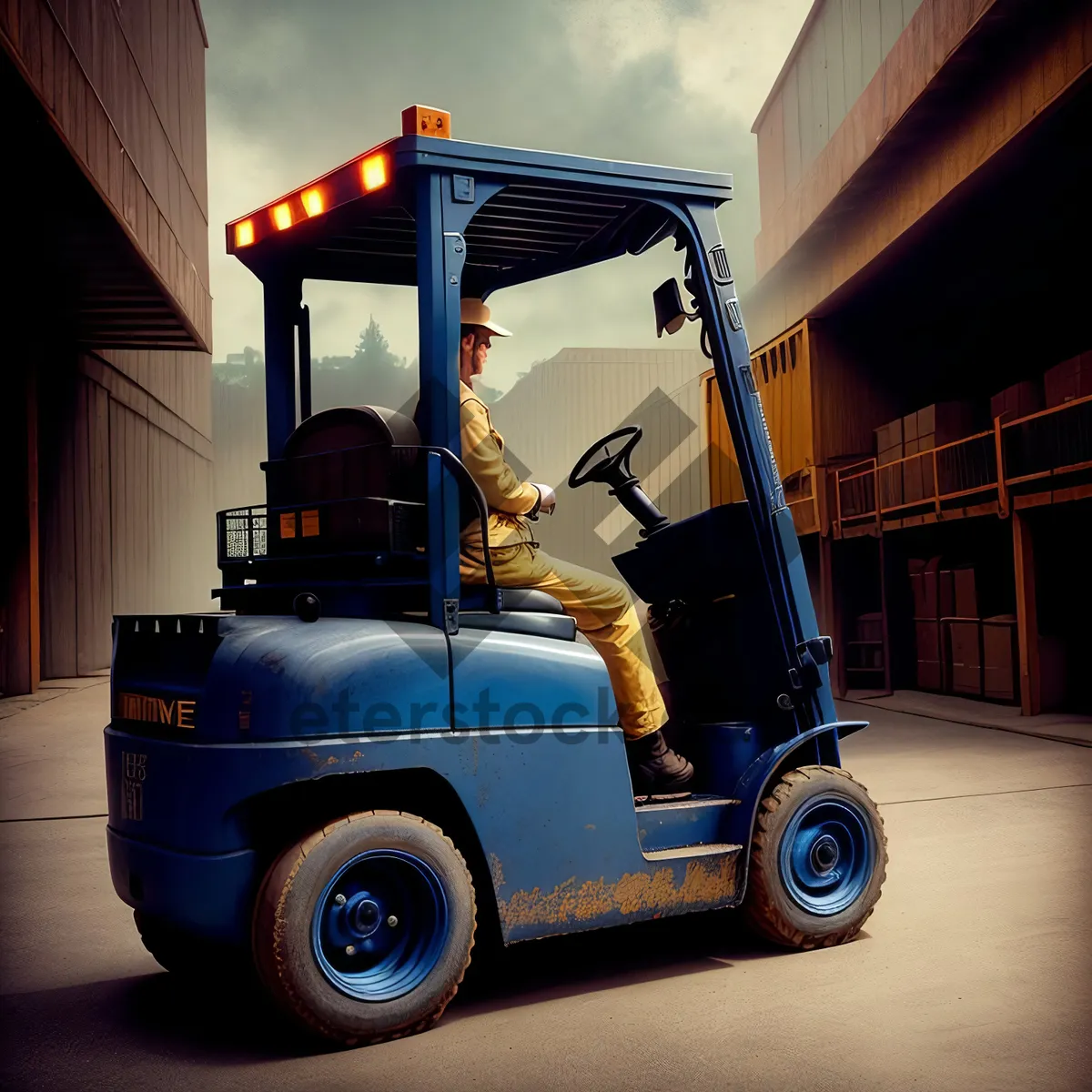 Picture of Industrial Forklift Truck for Efficient Cargo Transportation