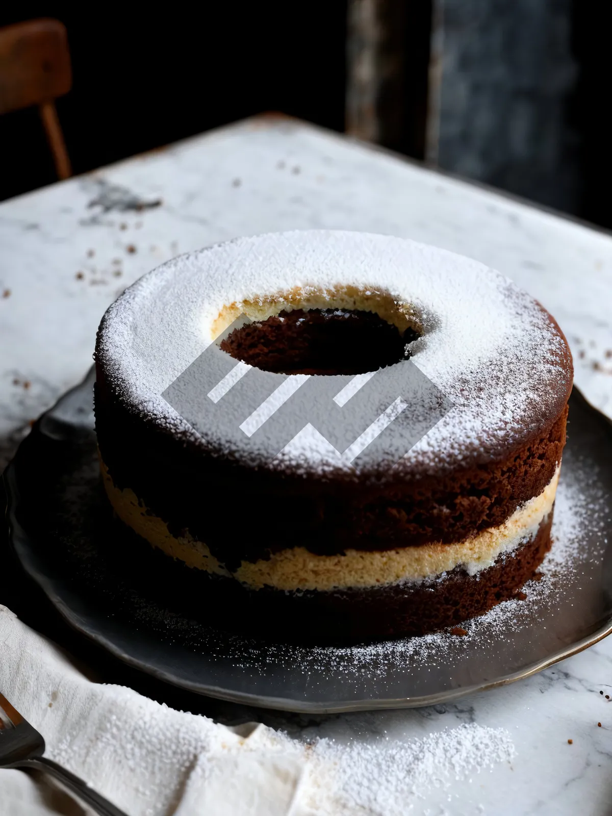 Picture of Delicious Chocolate Cake with Coffee