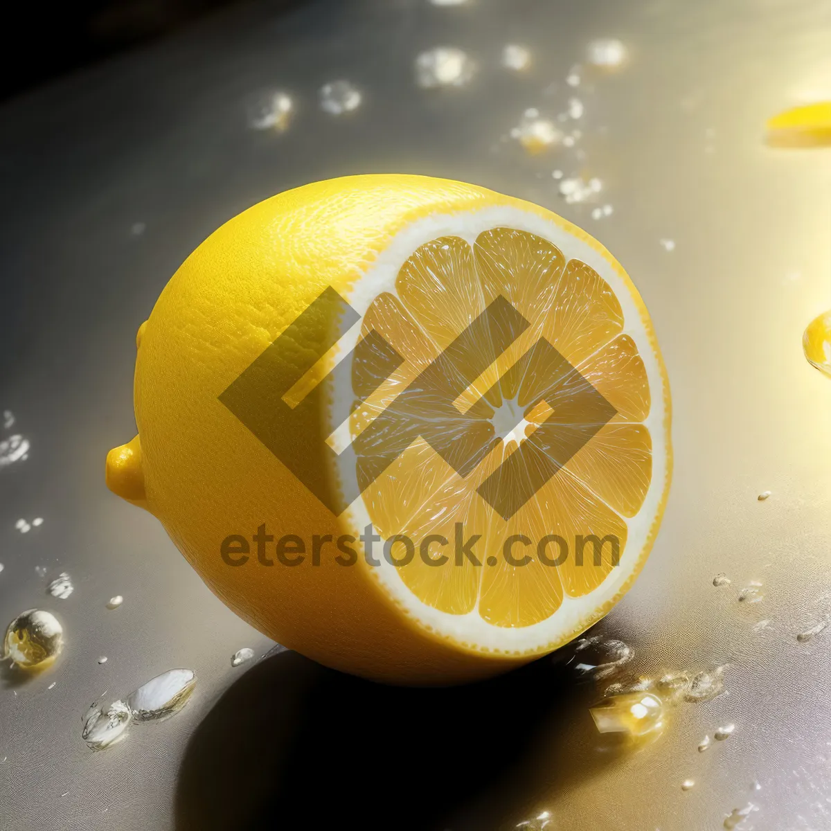 Picture of Fresh Citrus Fruit Drink with Bell Apple Slice.